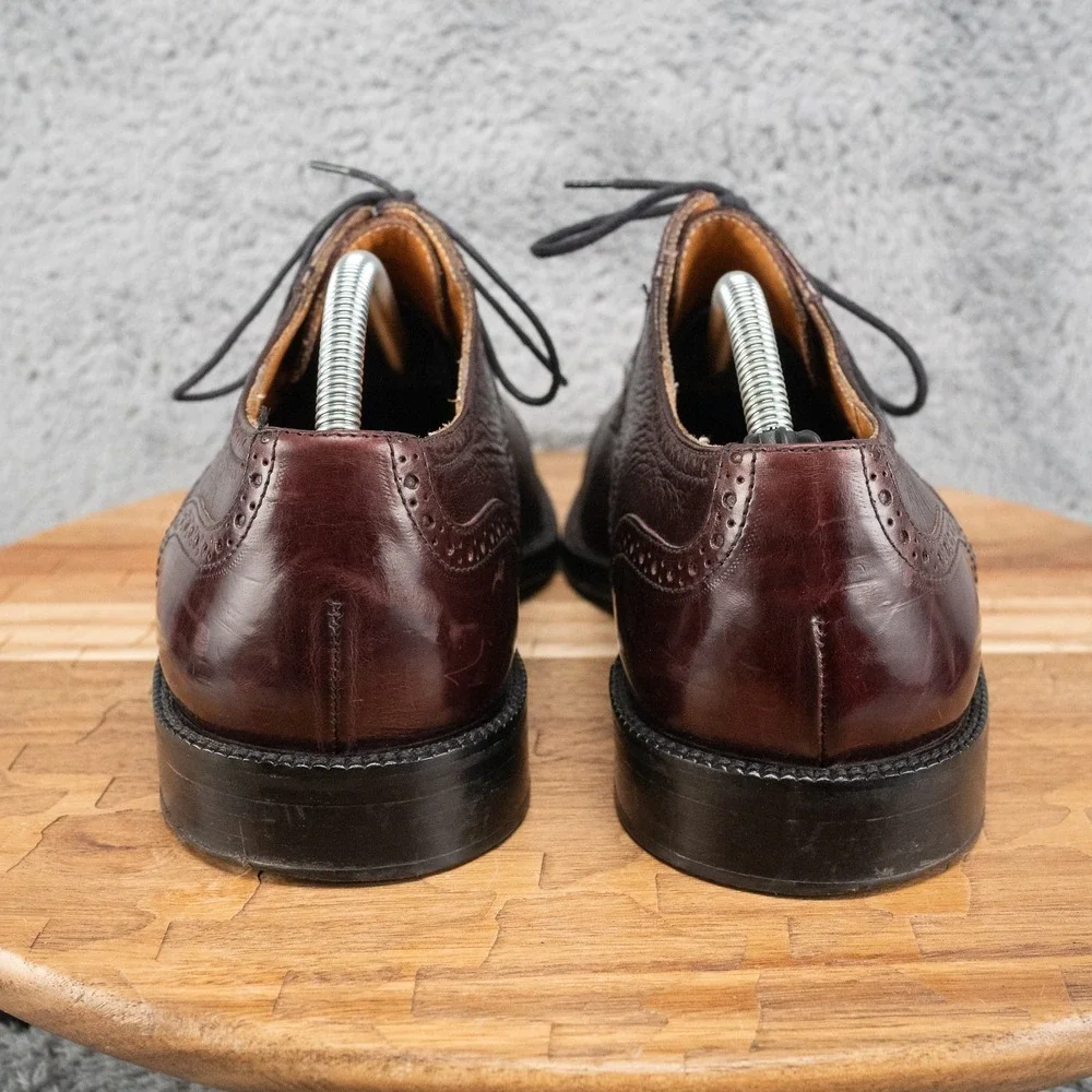 Johnston & Murphy Cellini Oxblood Cap Toe Oxfords Italy Brogues | 10.5 M